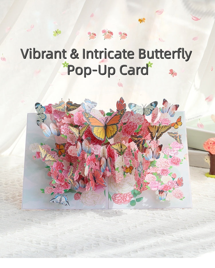 Kaleidoscope Butterfly Pop-Up Greeting Card