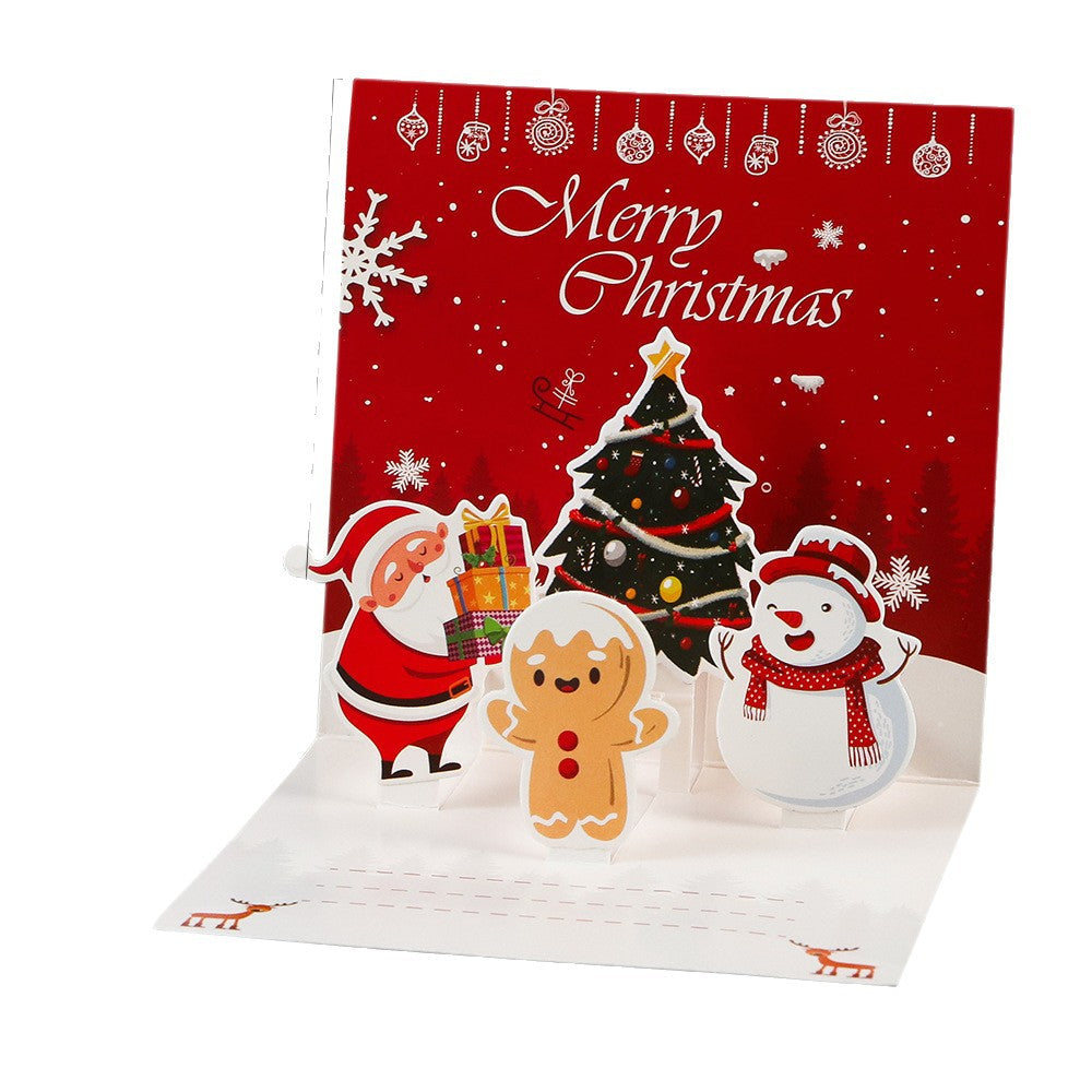 3D Pop-Up Christmas Geeeting card with envelopes and stickers