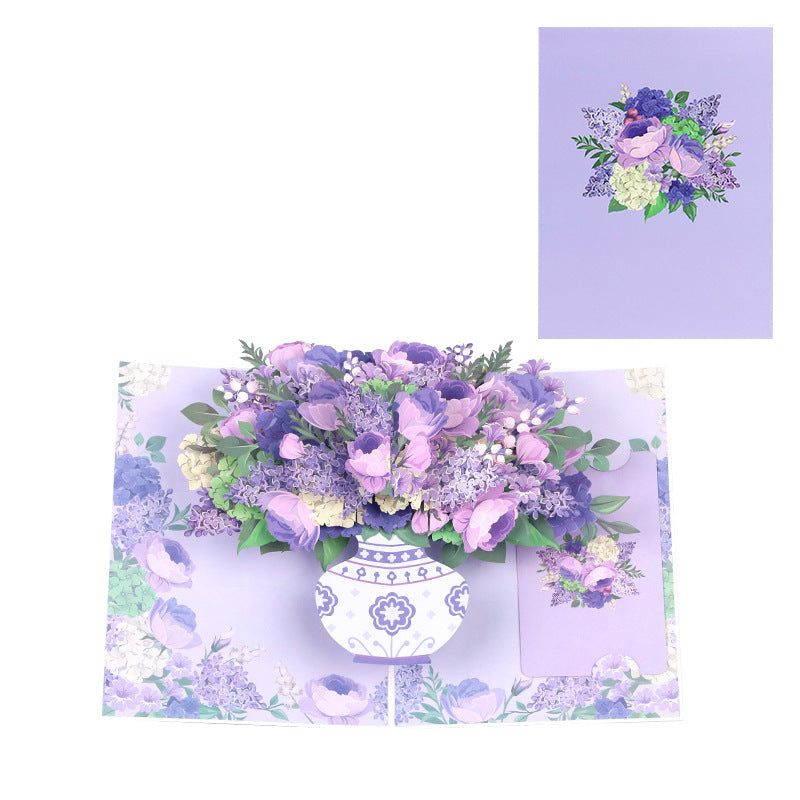 Exquisite Floral Thank You Card - Hydrangea and Rose Design for Gratitude & Blessings