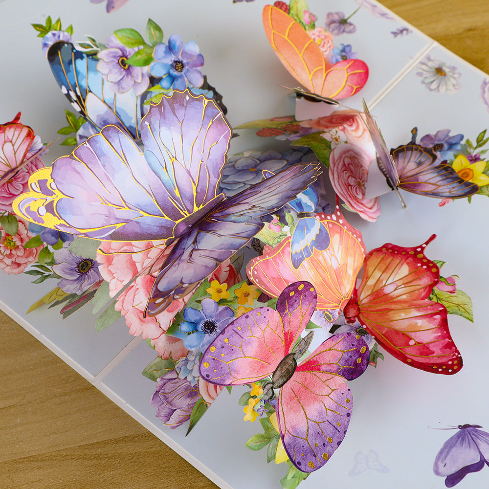 Baroque Purple 3D Butterfly Card - Handmade with Layered Elegance