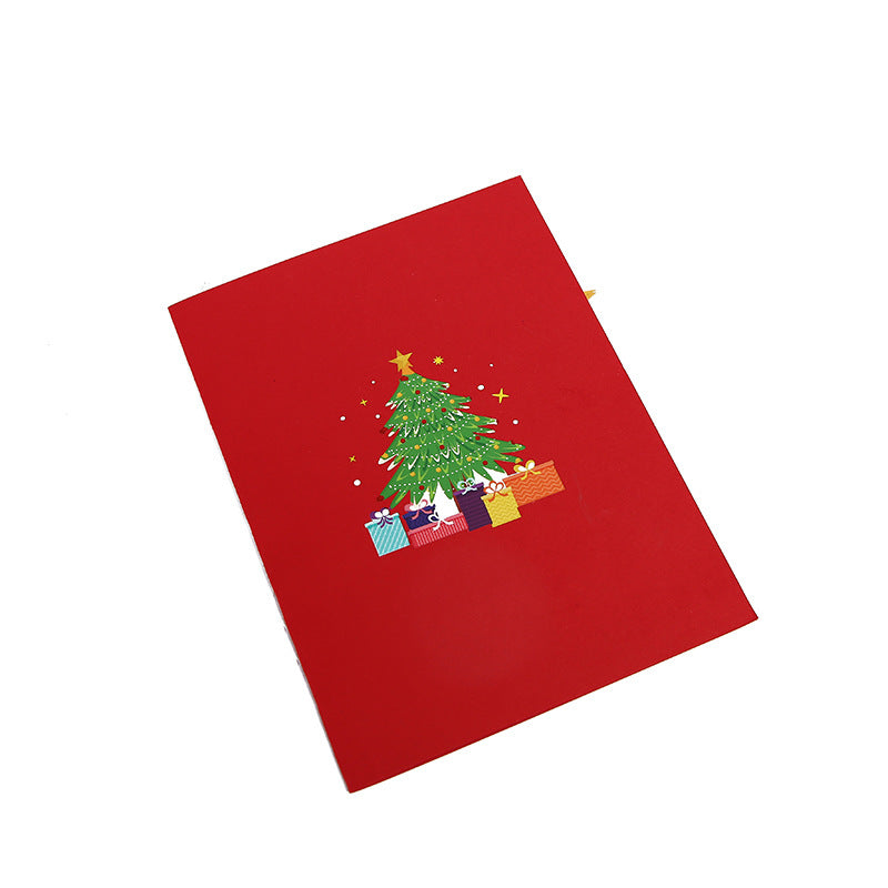 Delightful Santa Pop-Up Card - 3D Laser-Cut Design for Holiday Greetings