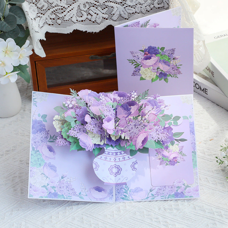 Exquisite Floral Thank You Card - Hydrangea and Rose Design for Gratitude & Blessings