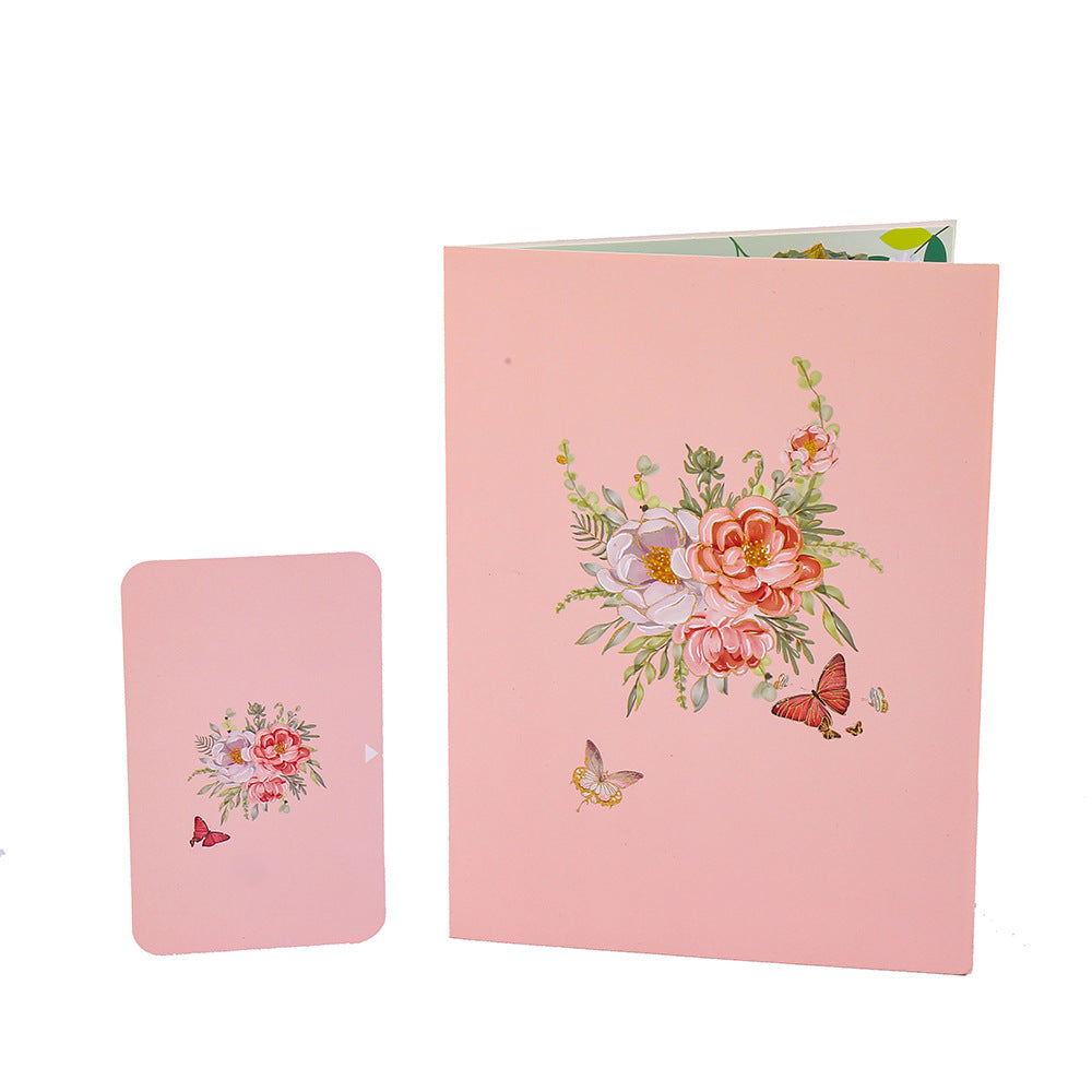 Sunset Serenity 3D Butterfly Card - Handmade Golden Hour Art