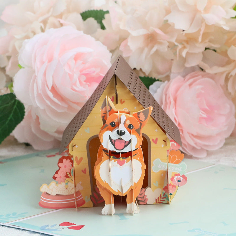 Whimsical Puppy Card - A Tail-Wagging Design for Any Occasion