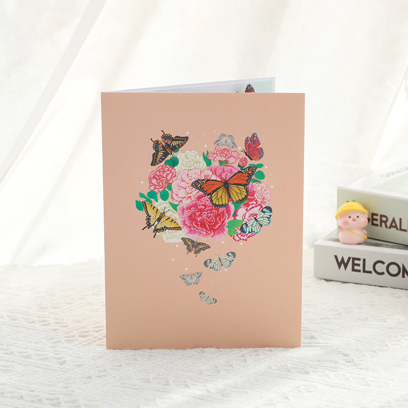 Kaleidoscope Butterfly Pop-Up Greeting Card