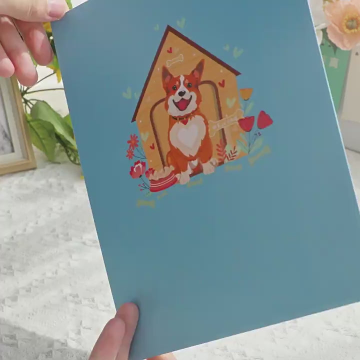 Whimsical Puppy Card - A Tail-Wagging Design for Any Occasion