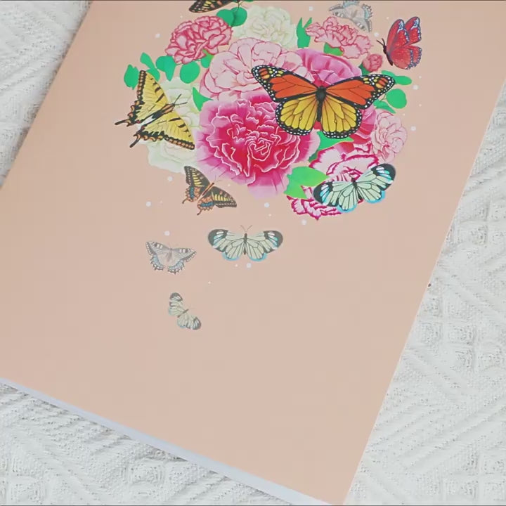 Kaleidoscope Butterfly Pop-Up Greeting Card